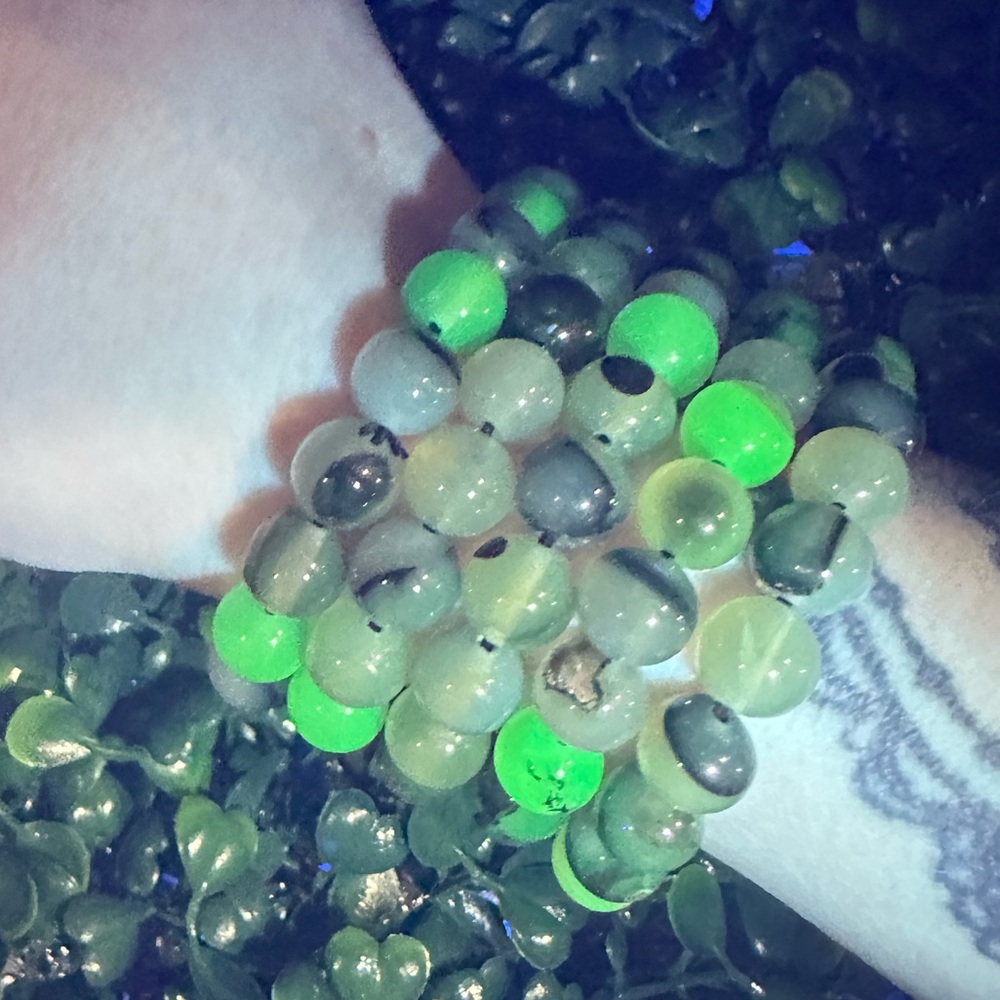 *UV Reactive* Volcano Agate 8mm Beaded Bracelet
